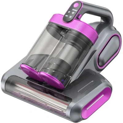 Imagen de Linkifly Aspiradora Antiacaros para Colchones SIN Cable, MT1 18kpa Aspirador de Ácaros Inalámbrico con Luz UV y Vibración,Aspirador Mano Ligero,Antiácaros Antibacterias,Especial Alergias