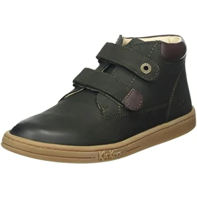 Imagen de Kickers Tackeasy Zapatos con cierre adhesivo para niños, Talla: 34, Khaki