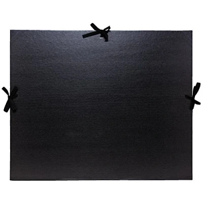 Imagen de Exacompta 25738E 1 tablero de dibujo kraft negro barnizado con cintas tela fondo y esquinas lona guardas negras dimensiones 32 x 45 cm formato A3 color
