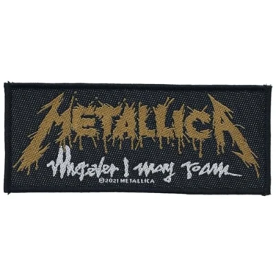 Imagen de Metallica Parche con logotipo de Wherever I May Roam, 12 cm x 5 cm, Negro