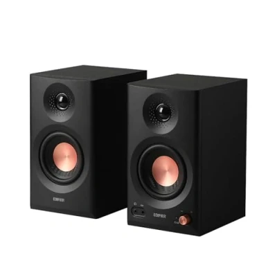 Imagen de Edifier MR3 Altavoces de estudio compactos 2.0, Hi Res Audio, Bluetooth V5.4, Controles físicos, RCA, AUX, Aplicación móvil, 2x18W, Negro