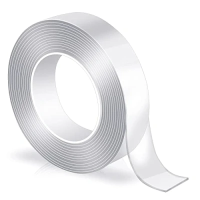 Imagen de DLOPK Cinta doble cara,Lavable Multifuncional Nano Tape Adhesivo cara Reutilizable Transparente Traceless Grip para Pared Cocina Alfombra Llaves Fijación de Fotos(2.9Meter x2cm x2MM)