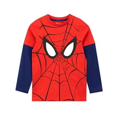 Imagen de Marvel Camiseta de Manga Larga para niños Spiderman Rojo 7 8 Años