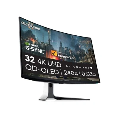 Imagen de Alienware AW3225QF 32&quot; 4K UHD (3840x2160) 1700R Monitor Gaming Curvo, 240Hz, QD OLED, 0.03ms, NVIDIA G Sync Compatible, HDR, Dolby Vision, USB C, DisplayPort, 2X HDMI, 4X USB, 3 Años de Garantía