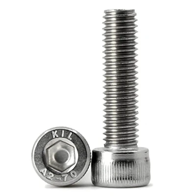 Imagen de (30 unidades) M6 x 25 mm Tornillo Allen Acero Inoxidable 304 Tornillos cilíndricos con hexágono interior, rosca completa