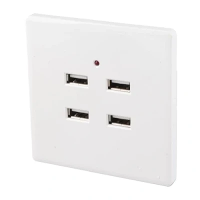 Imagen de Nikou Enchufe de pared USB 4 puertos DC 5V toma corriente eléctrica for cargador oficina en casa (110 250V)