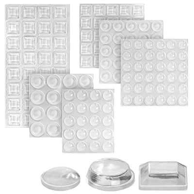 Imagen de VILSTO Gotas Lagrimas Silicona Adhesivas, Pies de Goma Transparentes, Almohadilla Autoadhesiva, Amortiguación Ruido, Topes para Puertas, Protector Antigolpes, Búfer Muebles, 154 Piezas