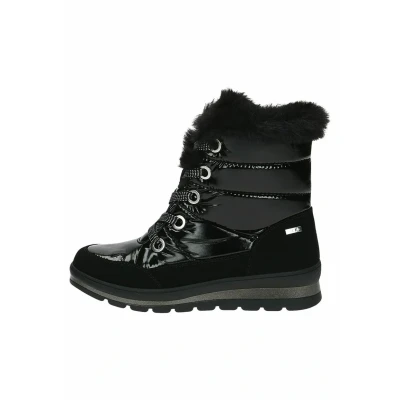Imagen de CAPRICE 9 26226 41, Botines planos con cordones forro cálido para Mujer, Negro (Black Comb), 36 EU