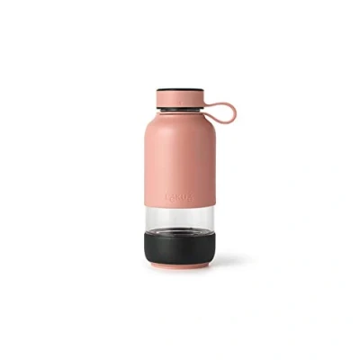 Imagen de Lékué Botella Vidrio con funda de silicona, Coral, 600 ml