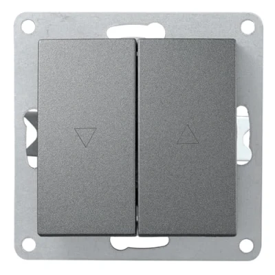 Imagen de MC POWER Pulsador de persiana Flair Alto y Bajo, 250 V /10 A, UP, antracita, mate