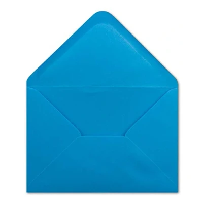 Imagen de 50 sobres DIN C5, 16,2 x 22,7 cm, sin ventana, 100 g/m², cierre con solapa en punta, color azul
