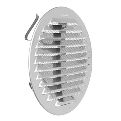 Imagen de La ventilazione gintu125r griglia di inox430 tonda universale con molle e rete antinsetti, diametro 150 mm