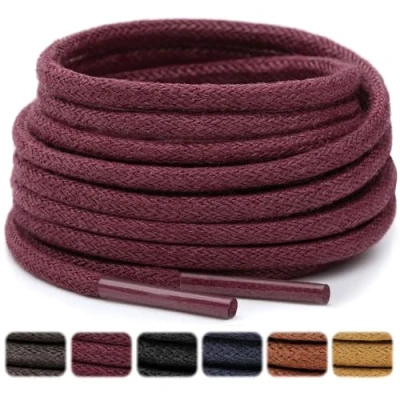 Imagen de Stepace Cordones Redondos Encerados [2 Pares] Duraderos para Zapatos de Vestir y Diario, Longitud 66 135cm Wine Red 116