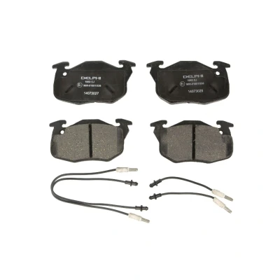 Imagen de DELPHI LP1053 Juego de pastillas freno con contacto avisador desgaste Chapa antichirridos accesorios CITROËN: Saxo Hatchback, ZX Hatchback