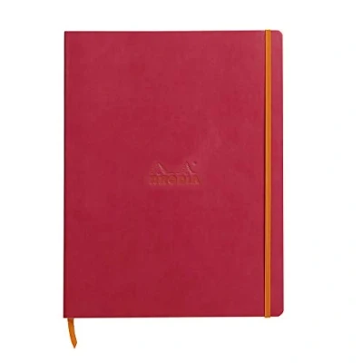 Imagen de Clairefontaine Rhodiarama Cuaderno flexible 160 páginas rayadas, marfil 22 x 29,7 cm 90 g Frambuesa