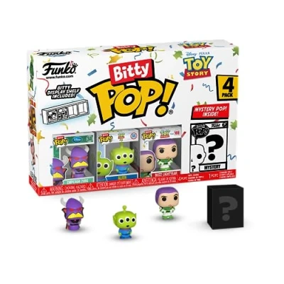 Imagen de Funko Bitty Pop! Toy Story Zurg 4PK Zurg, Alien, Buzz Lightyear Y una Minifigura Misteriosa Sorpresa 0.9 Inch (2.2 Cm) Juguetes Coleccionable Repisa Apilable Incluida Idea de Regalo