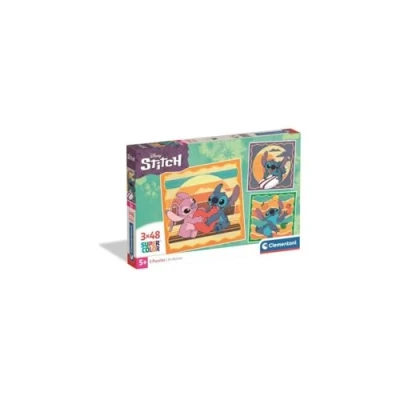 Imagen de Clementoni Puzzle Infantil 3X48 Piezas Square Stitch, Personajes Stitch Walt Disney, 25062