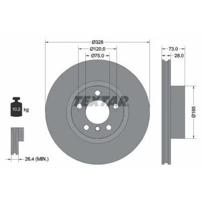 Imagen de TEXTAR PRO+ 92257105 Disco de freno BMW: X3, X4