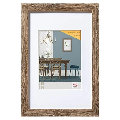 Imagen de walther design EFX050N Fiorito Marco de madera Cristal artístico, 40x50 cm, nogal