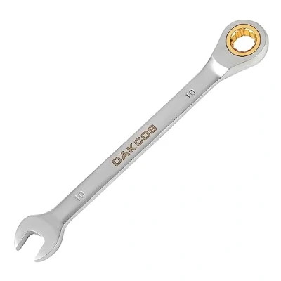 Imagen de DAKCOS Llave combinada de trinquete fija con carraca 10mm, Cr V 72 deintes