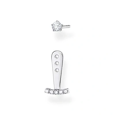 Imagen de THOMAS SABO Pendientes Individuales Piedras Blancas Plata de Ley 925 H2152 051 14, Plateado