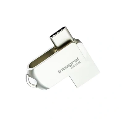 Imagen de Integral 256GB 360 Dual USB 3.0 Tipo C &amp; A Pendrive con Carcasa de Metal sólido, velocidades Transferencia rápidas y Simplemente conectar Usar