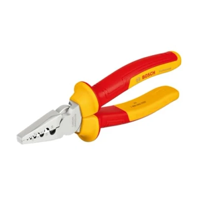 Imagen de Bosch Professional alicate de crimpado aislado VDE 180 mm (rango desde 0,25 mm² hasta 16 mm², certificado 1000 V)