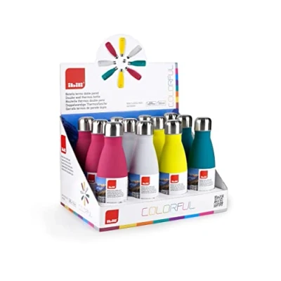 Imagen de IBILI 758403 Botella termo doble pared colorful 350