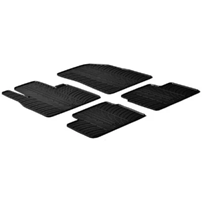 Imagen de Gledring 0294 Juego de alfombrillas suelo Caucho delante y detrás 4 negro 750mm 550mm NISSAN: MICRA