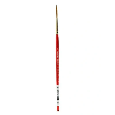 Imagen de Winsor &amp; Newton Sceptre Gold II Pincel de Caligrafía con Mango Corto, Rojo, Nr. 2 1,8 mm
