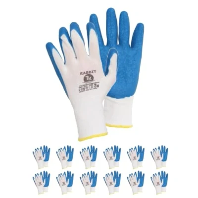 Imagen de PROFITOOL 0XREK0235/L Guantes de protección blanco, Azul Nylon, PU (poliuretano) L