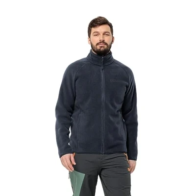 Imagen de Jack Wolfskin Waldsteig FZ M Chaqueta de Forro Polar, Azul Ocuro, S para Hombre