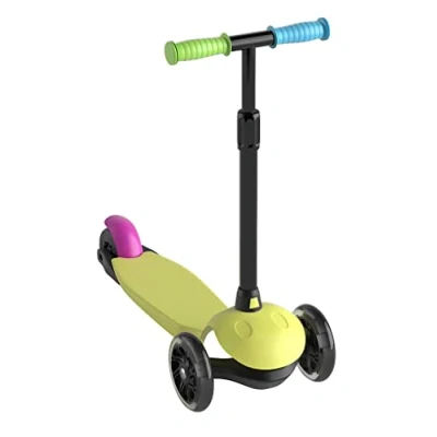Imagen de DEQUBE Patinete Infantil 3 Ruedas Ajustable con LED y Freno Trasero Plegable fácil de Transportar. Ultraligero Seguro. Para niños 2 a 7 años. Color Verde (914D00020)…