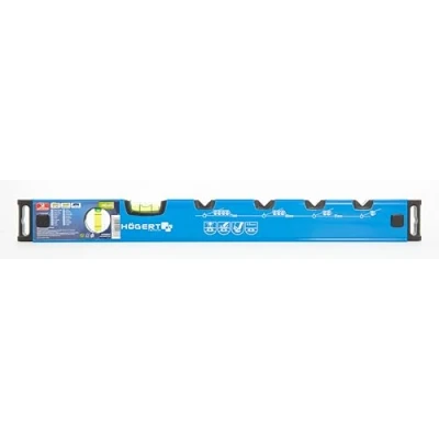 Imagen de Högert Technik, nivel de burbuja para electricista 480 mm, burbuja: 90 y 180, precisión: 0,5 mm/m, perfil aluminio 1,6 color azul