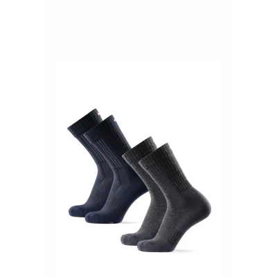 Imagen de Danish Endurance Premium Hiking 2 PACK Calcetines de deporte, Hombre, Talla: 43 47, Multicolor grey navy blue