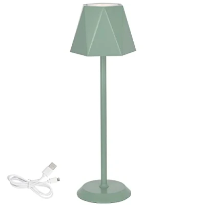 Imagen de Clauss 10010 Lámpara LED de mesa con batería recargable por USB, inalámbrica, regulador intensidad, para interior y exterior, IP54, color verde