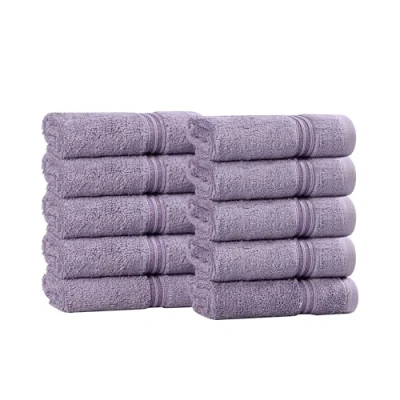 Imagen de Superior Juego de Toallas tocador algodón, Color Morado Real, 10 Piezas