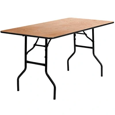Imagen de Flash Muebles 30 &#039;X 60&#039; Rectangular Mesa Plegable Banquete de Madera con Acabado Revestimiento Clara Top