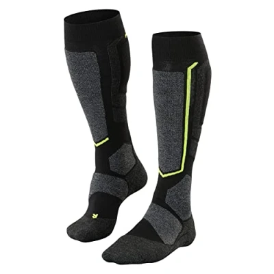Imagen de FALKE SB2 M KH lana calida gruesa 1 par, Calcetines para snowboarding Unisex adulto, Negro (Black Mix 3010), 46/48 EU