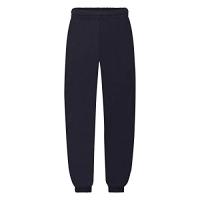Imagen de Fruit of the Loom Pantalones de Deporte Modelo Jog Pants Unisex niños niñas (9 11 años/Azul Oscuro)