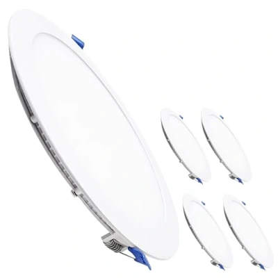 Imagen de LED ATOMANT Pack 5x Downlight Panel Extraplano Redondo 225mm 20W, CCT (Selector de Color Blanco Calido, Neutro y Frio), Corte 205mm, 2100 lumenes, Driver incluido