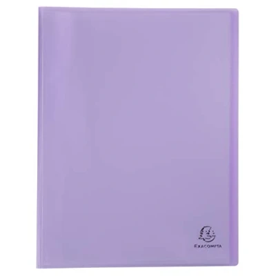 Imagen de Exacompta 88475E Paquete de 5 protectores documentos Chromaline Pastel 40bolsillos cristal liso 80vistas para A4 tamaño 24x32cm cubierta polipropileno reciclado translúcido malva