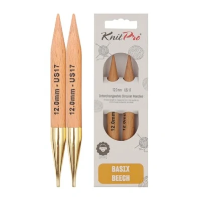 Imagen de KnitPro Basix Birch Puntas de Tejer Circulares Intercambiables 12,00 mm 1 Unidad