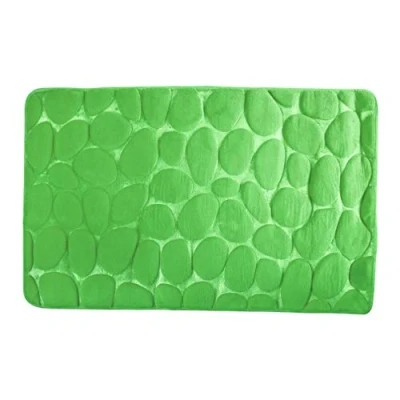 Imagen de Msv Alfombra DE BAÑO Espuma Piedras Basil 50X80 CM, Color Verde, 50 x 80 cm