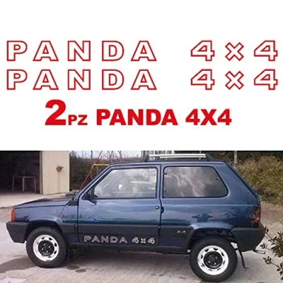 Imagen de Pumu pegatinas compatibles con Panda 4x4 141 tuning logo Fiat escudo sisle todoterreno (Rojo)