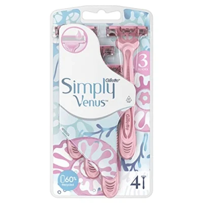 Imagen de Venus Simply Afeitadoras Desechables para Mujer, Pack de 4