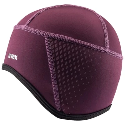 Imagen de uvex bike cap all season gorra para bicicleta, transpirable y de secado rápido, forro polar que conserva el calor, plum, S M