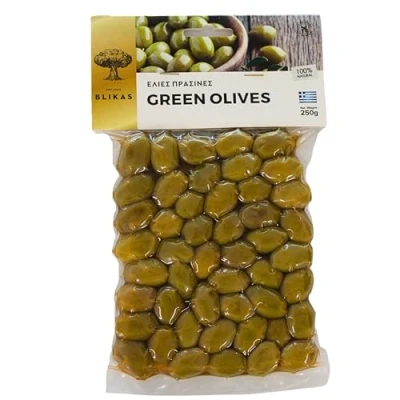 Imagen de Blikas Aceitunas Verdes Griegas , Paquete de 2 x 250 g (Total: 500 g)