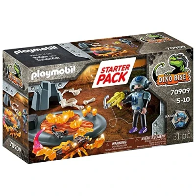 Imagen de PLAYMOBIL Dino Rise 70909 Starter Pack Lucha contra el Escorpión de Fuego, Juguetes para niños a Partir 5 años
