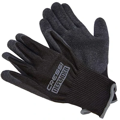 Imagen de Cressi Defender Gloves 2mm Guantes de protección para Buceo en Dynema/HPPE, Unisex Adulto, Negro, XL
